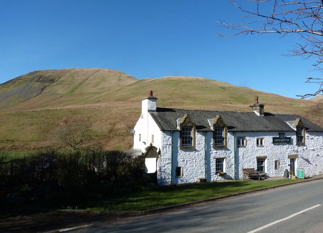 The Cross Keys Temperance Inn below Yarlside at Cautley