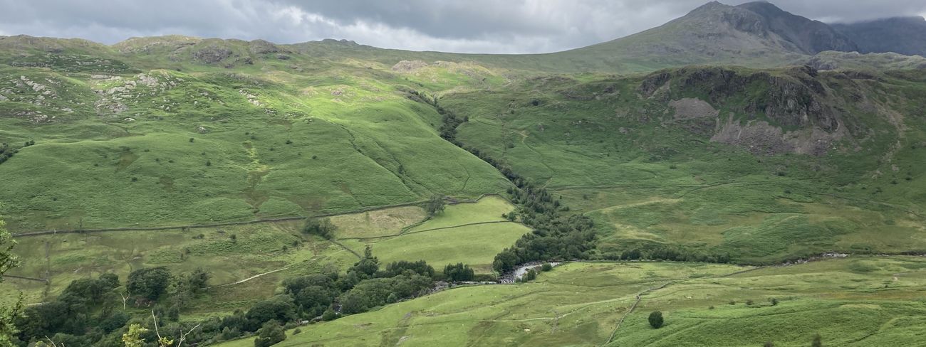 View across the fells towards Grisedale